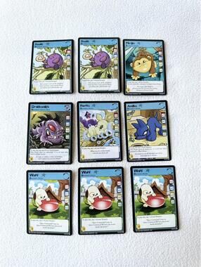 2003 Neopets TCG Petpet Card Bundle of 9 Trading Cards (Near Mint)